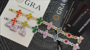 S925 Moissanite Floral Garden Bracelet - Different Drips
