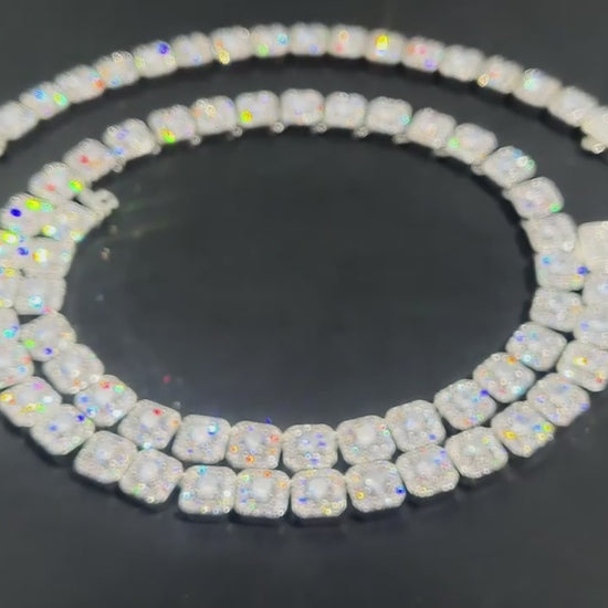 9-12mm Clustered Tennis Chain - Different Drips