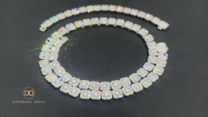 9-12mm Clustered Tennis Chain - Different Drips