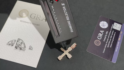 S925 Moissanite Cross Pendant - Different Drips