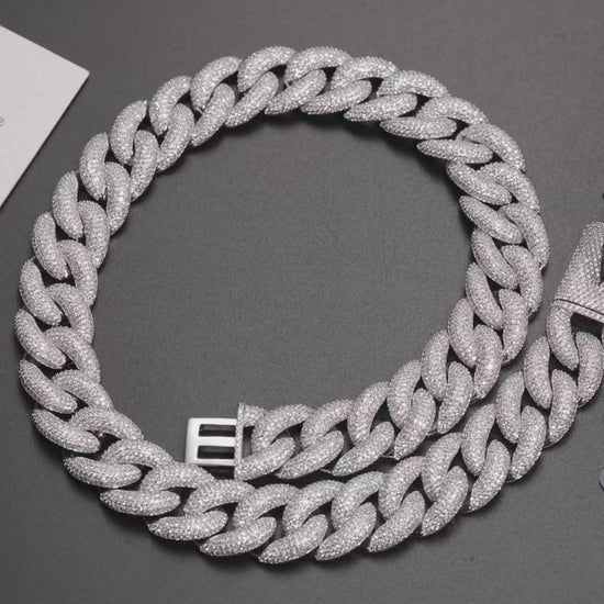 20mm S925 Moissanite Diamond Curb Cuban Chain - Different Drips
