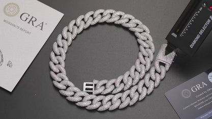 20mm S925 Moissanite Diamond Curb Cuban Chain - Different Drips