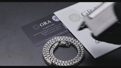 6mm S925 Moissanite Franco Link Chain - Different Drips