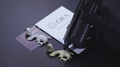 S925 Moissanite Shark Pendant - Different Drips