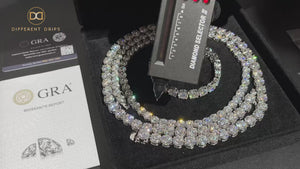 Moissanite Tennis Chain 18k Gold (All Sizes) - Different Drips