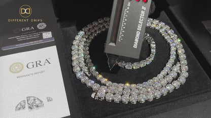 Moissanite Tennis Chain 18k Gold (All Sizes) - Different Drips