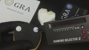 Moissanite Round Cluster Halo Stud Earrings - Different Drips