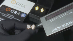 S925 Iced Hamsa Moissanite Stud Earrings - Different Drips