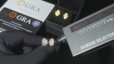 S925 Iced Hamsa Moissanite Stud Earrings - Different Drips