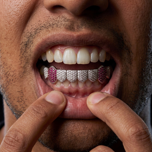 Multi-Color Bottom Fang Grillz - Different Drips