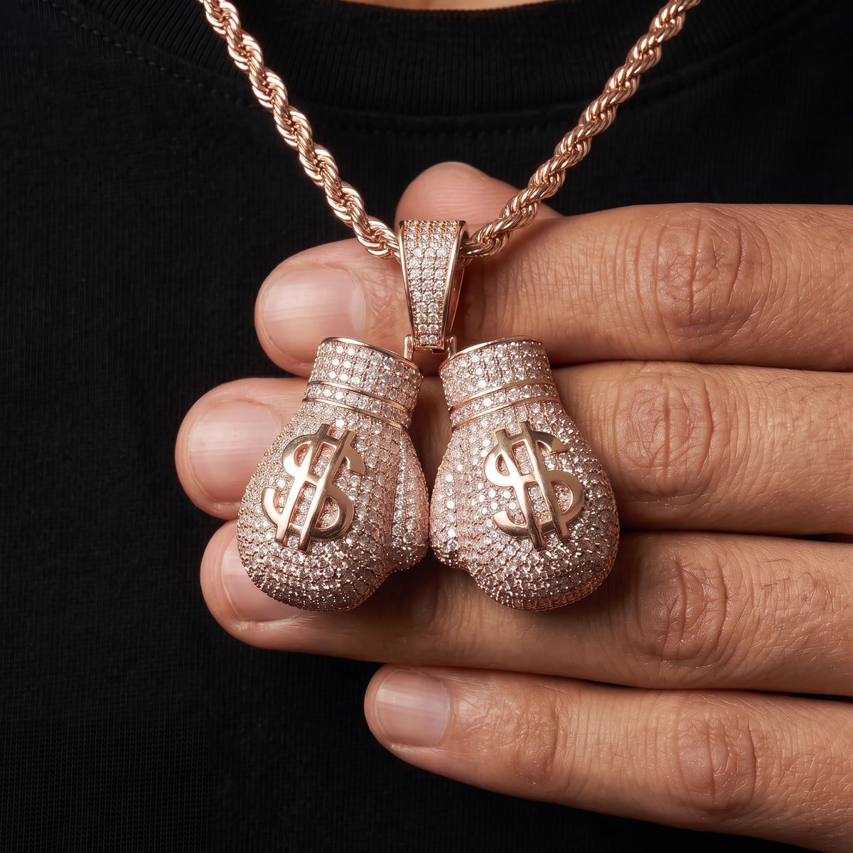 Dollar Sign Boxing Gloves Pendant - Different Drips
