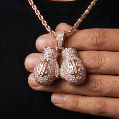 Dollar Sign Boxing Gloves Pendant - Different Drips