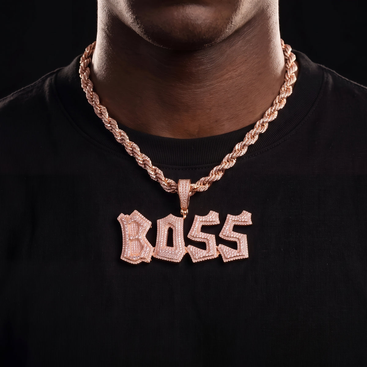 Iced Out Graffiti Custom Letter Name Pendant - Different Drips