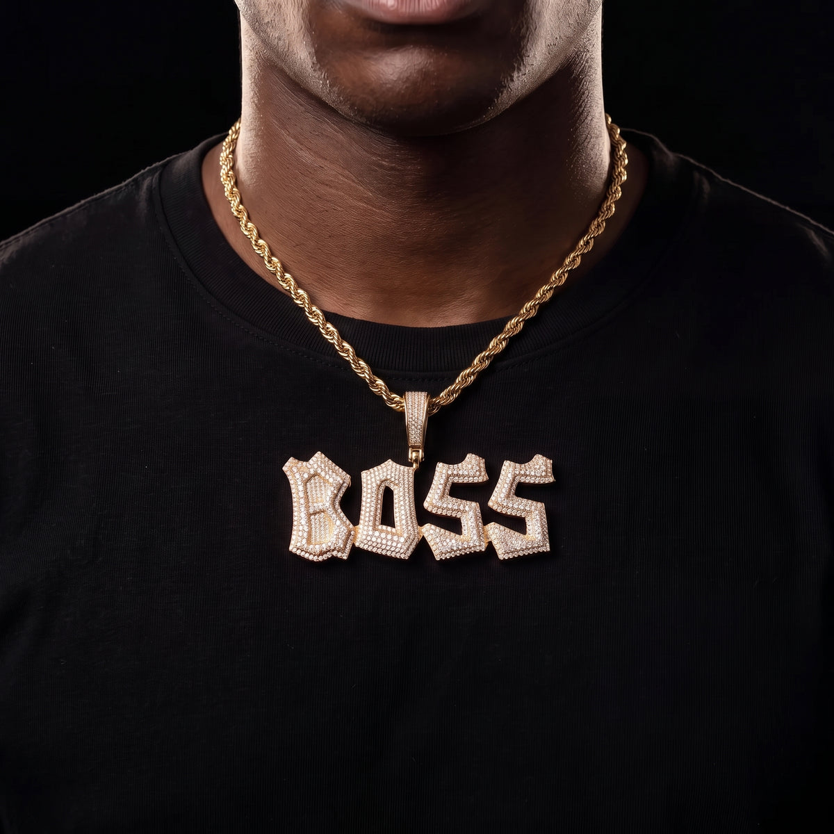 Iced Out Graffiti Custom Letter Name Pendant - Different Drips