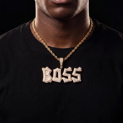 Iced Out Graffiti Custom Letter Name Pendant - Different Drips