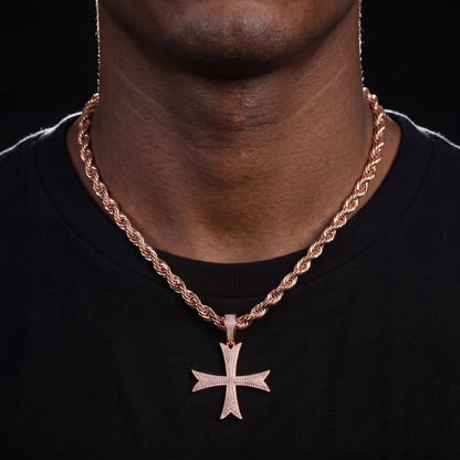 Iced Out Holy Cross Pendant - Different Drips