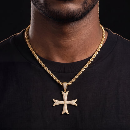 Iced Out Holy Cross Pendant - Different Drips