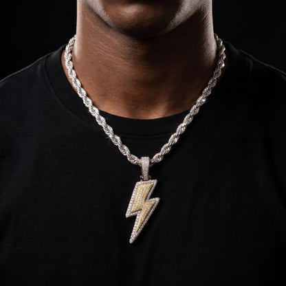 Large Lightning Bolt Pendant - Different Drips