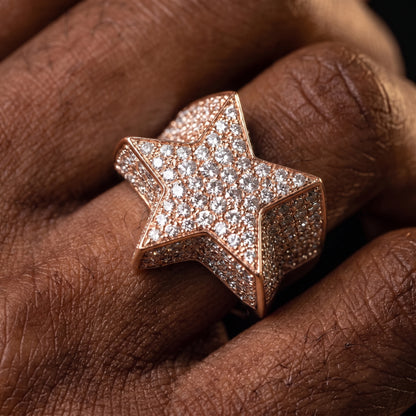Five Star Iced Out Ring - Different Drips
