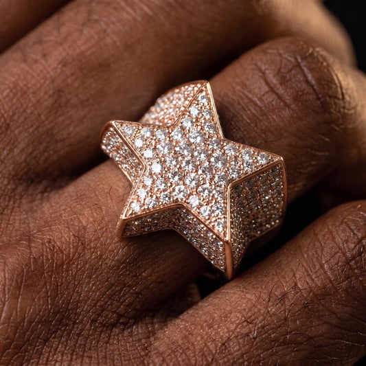 Five Star Iced Out Ring - Different Drips