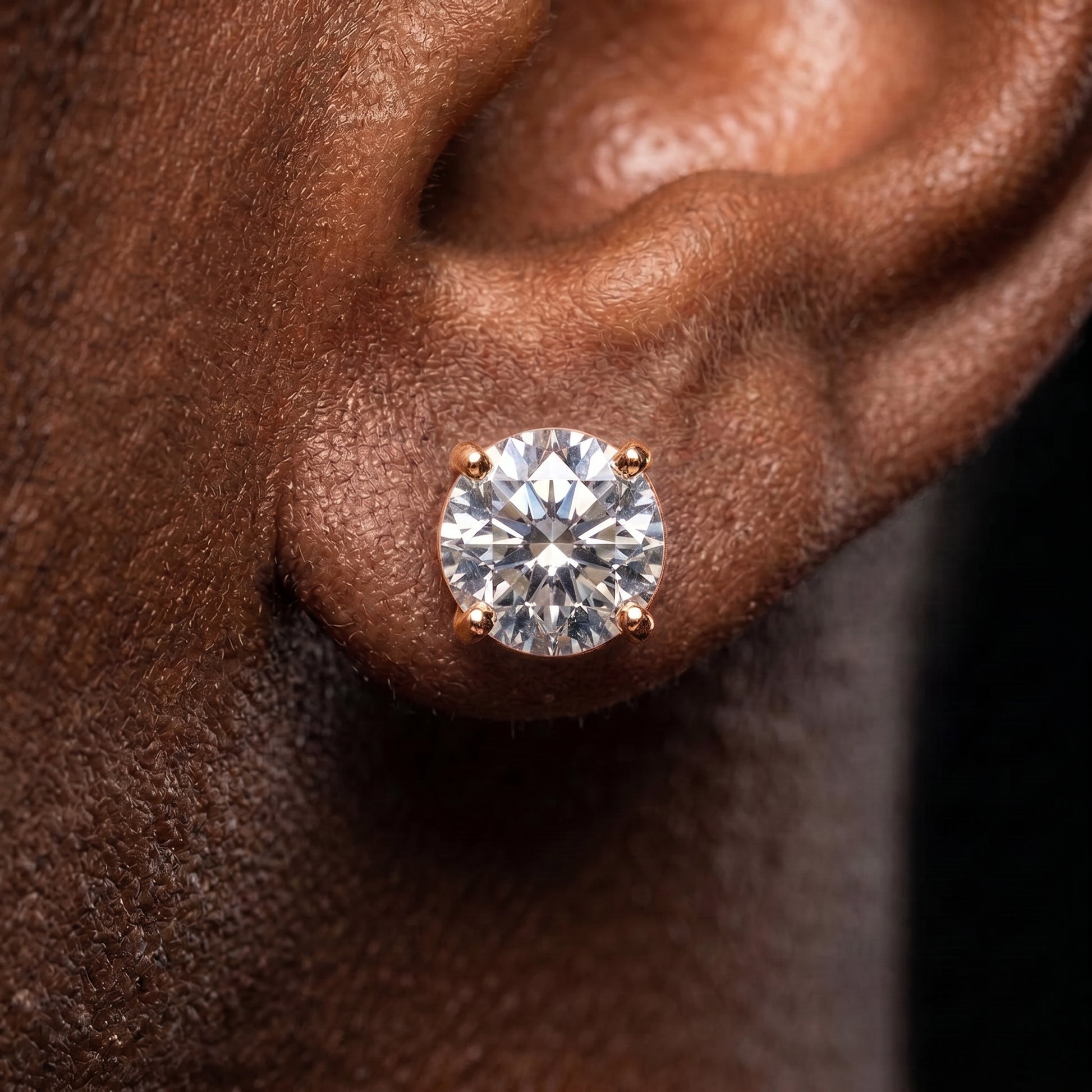 8mm S925 Moissanite Diamond Stud Earrings - Different Drips
