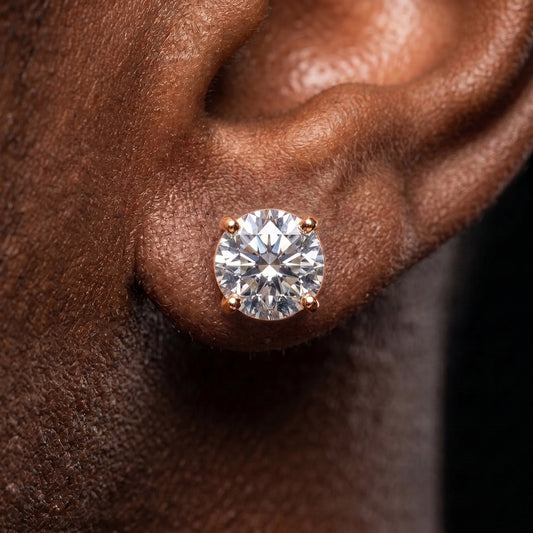 8mm S925 Moissanite Diamond Stud Earrings - Different Drips