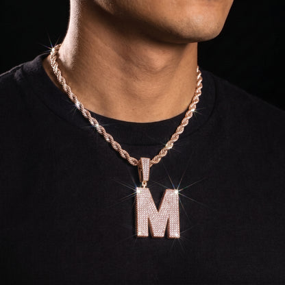 Large Bold Font Single Letter Pendant - Different Drips