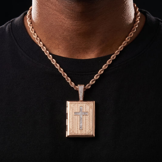 Holy Bible Book Custom Photo Pendant - Different Drips