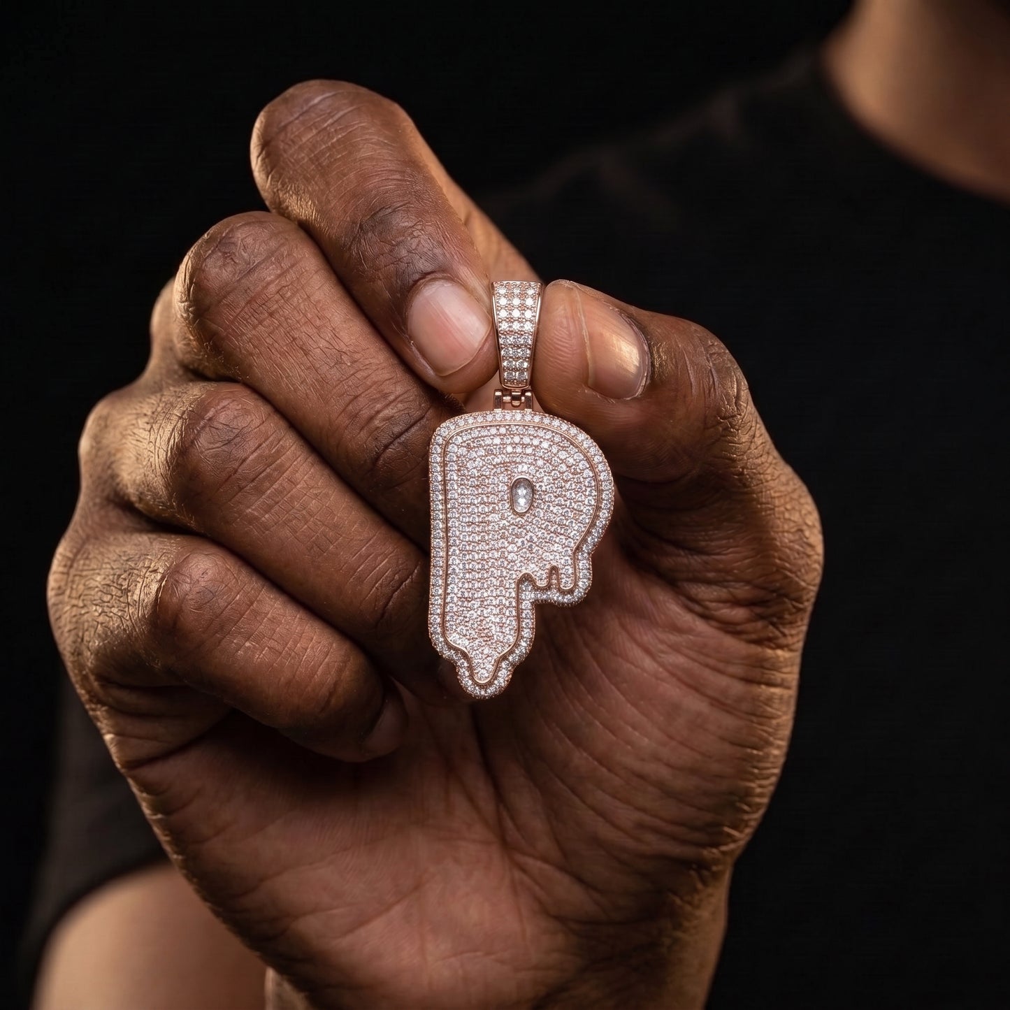 Drip Bubble Single Letter Pendant