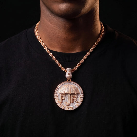 Two-Tone Iced Forever Rich Pendant - Different Drips