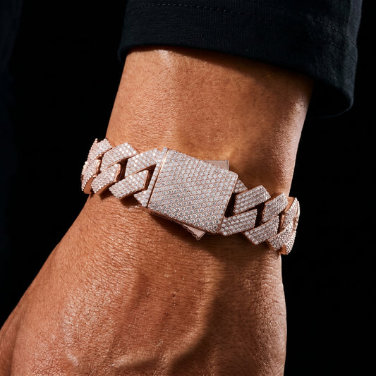 20mm Iced Out Cuban Prong Bracelet