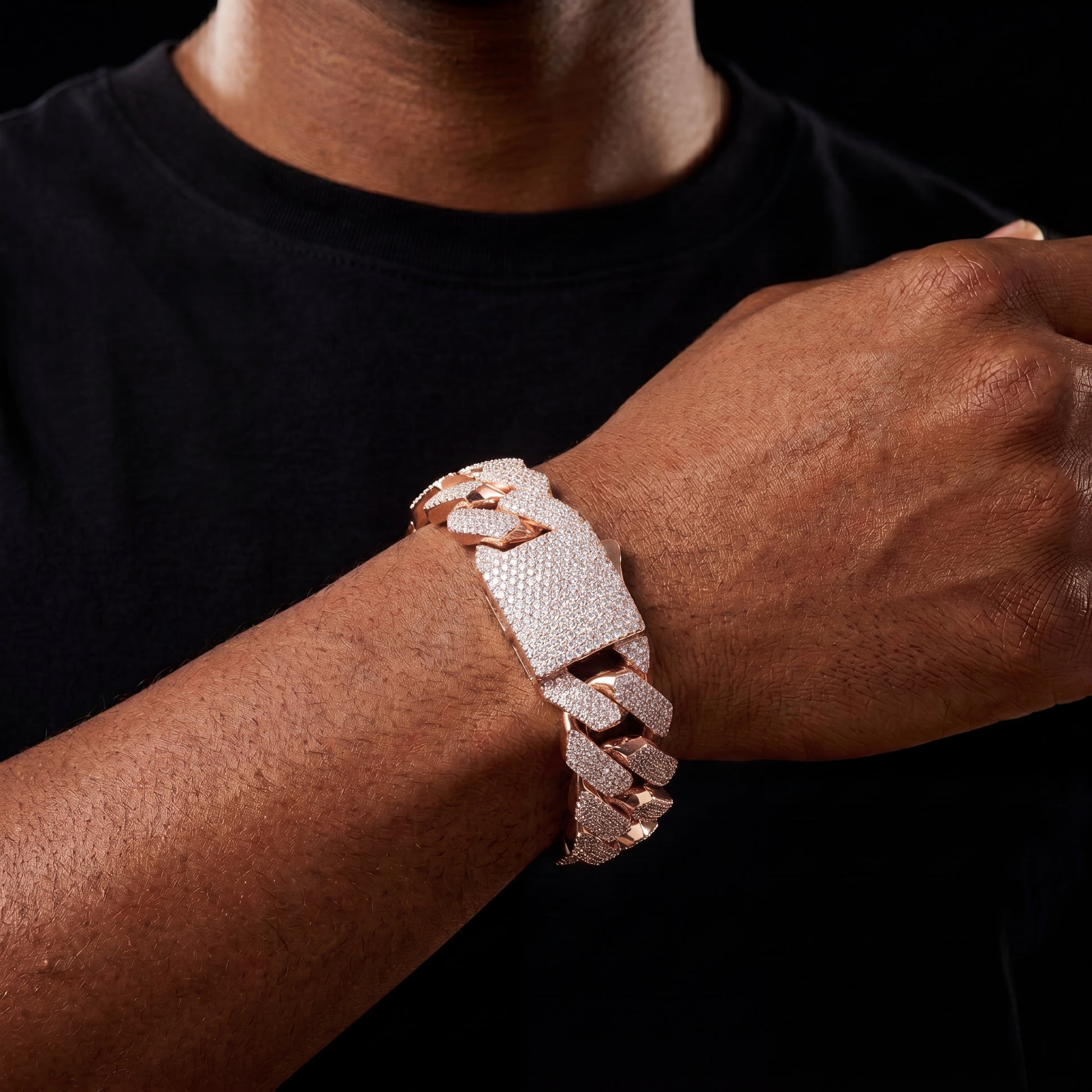 20mm Iced Out Cuban Prong Bracelet - Different Drips
