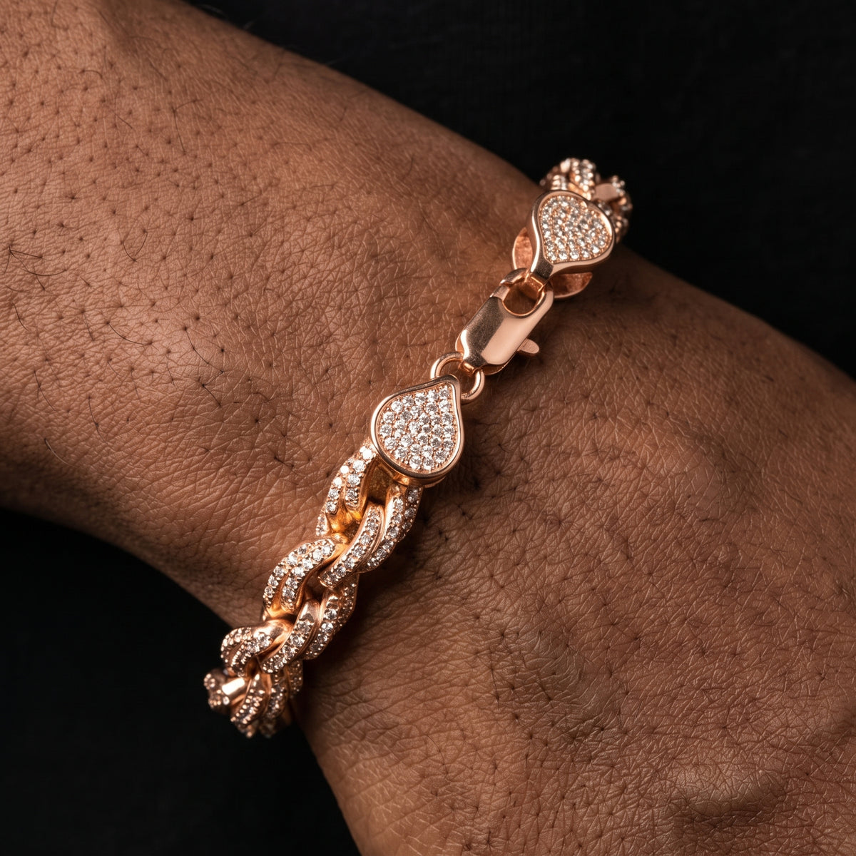 8mm Iced Out Rope Bracelet - Different Drips