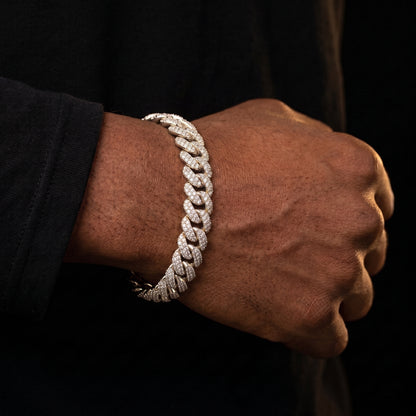 10mm S925 Moissanite Miami Curb Cuban Bracelet - Different Drips