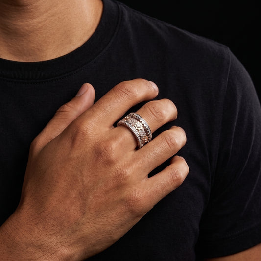 Iced Out Rotating Gear Ring - Different Drips