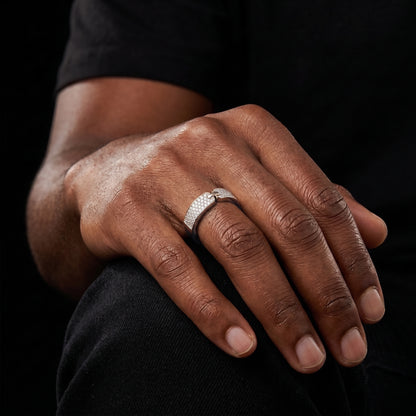 Iced Out Double Sided Ring - Different Drips