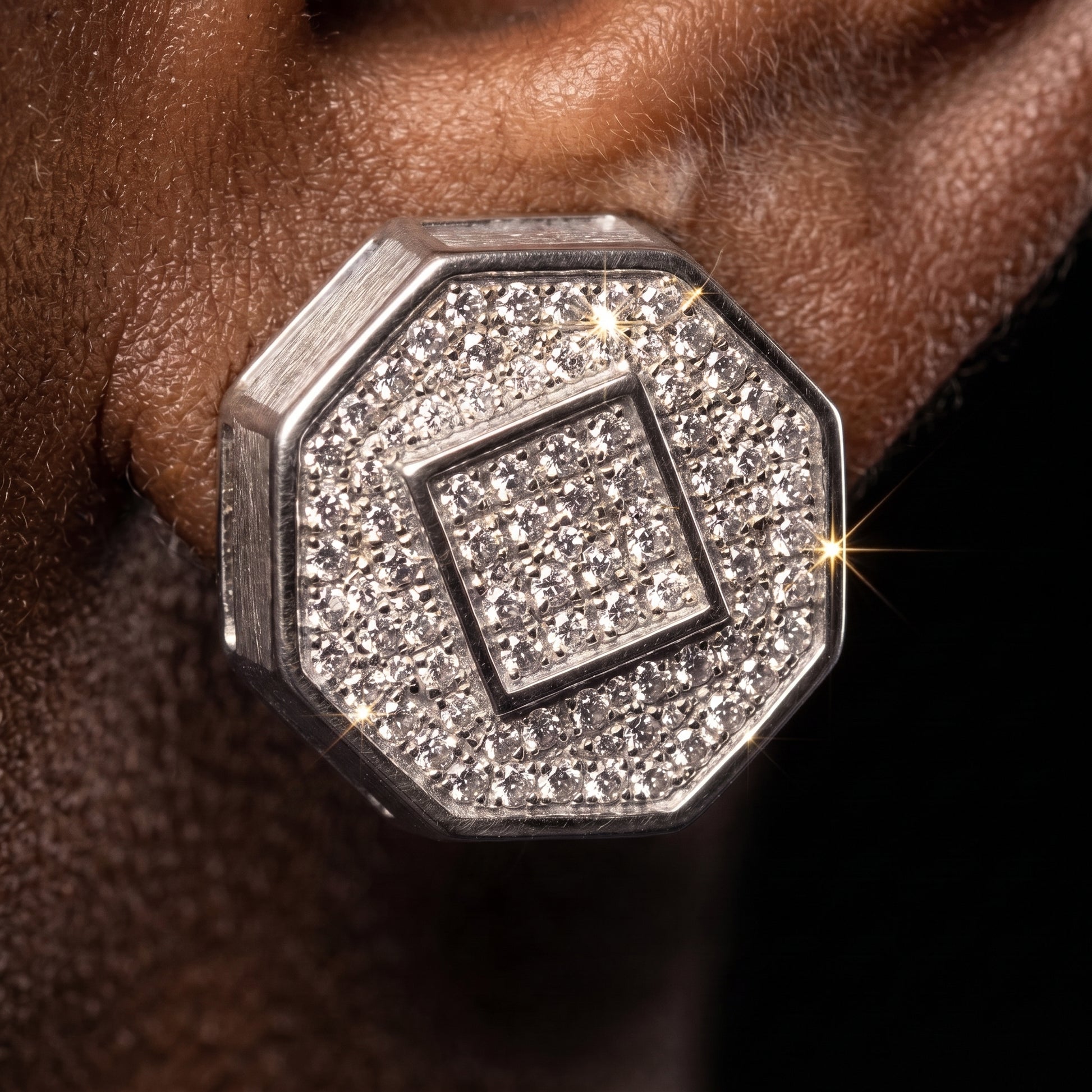 11mm Octagon Stud Earrings - Different Drips