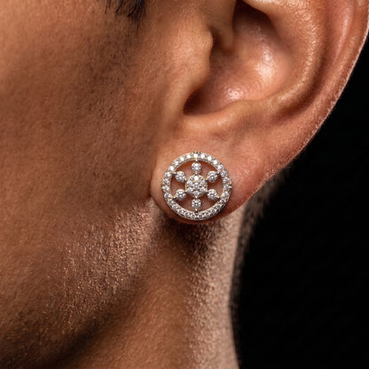 Round Flower Cluster Stud Earrings - Different Drips