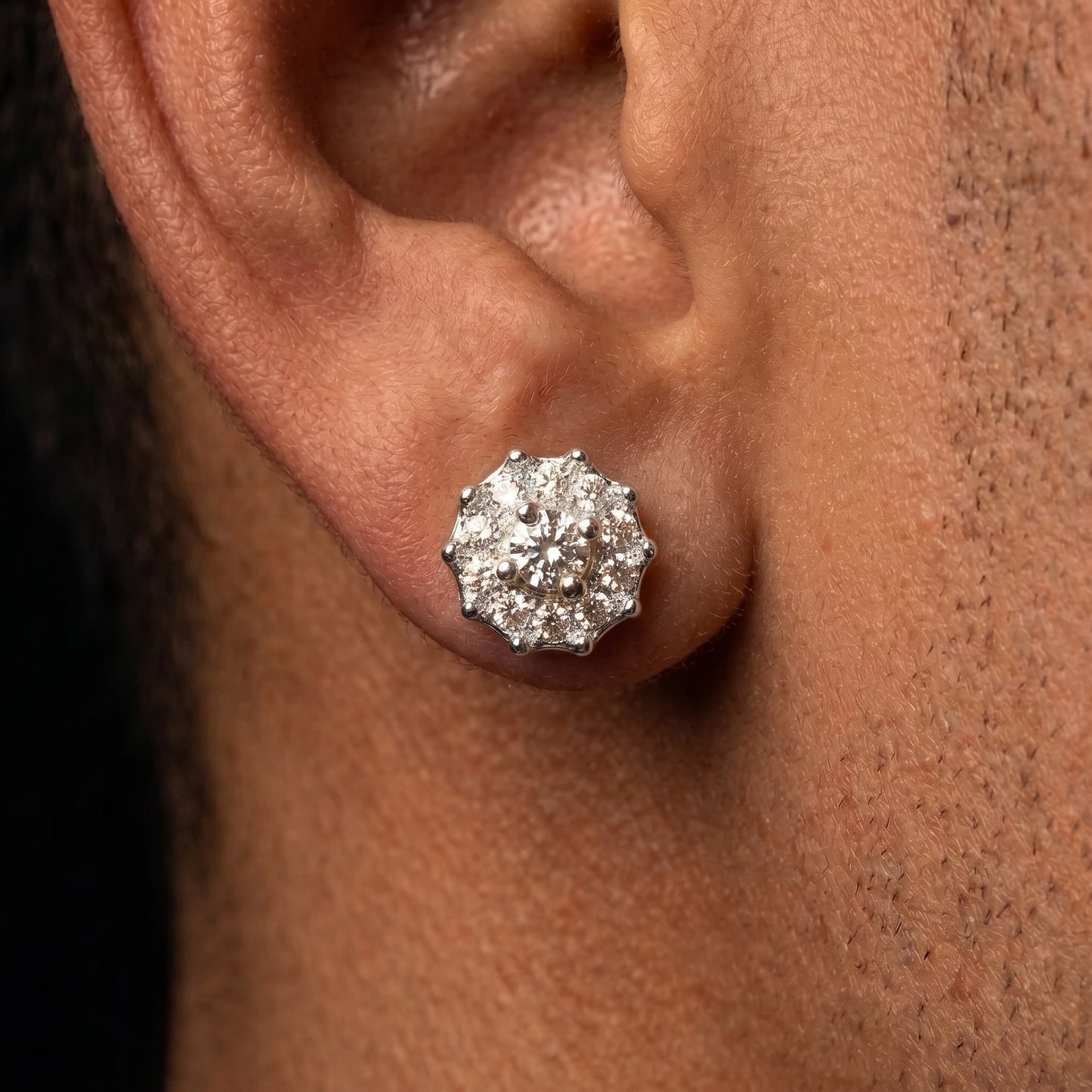 S925 Moissanite Double Layer Stud Earrings - Different Drips