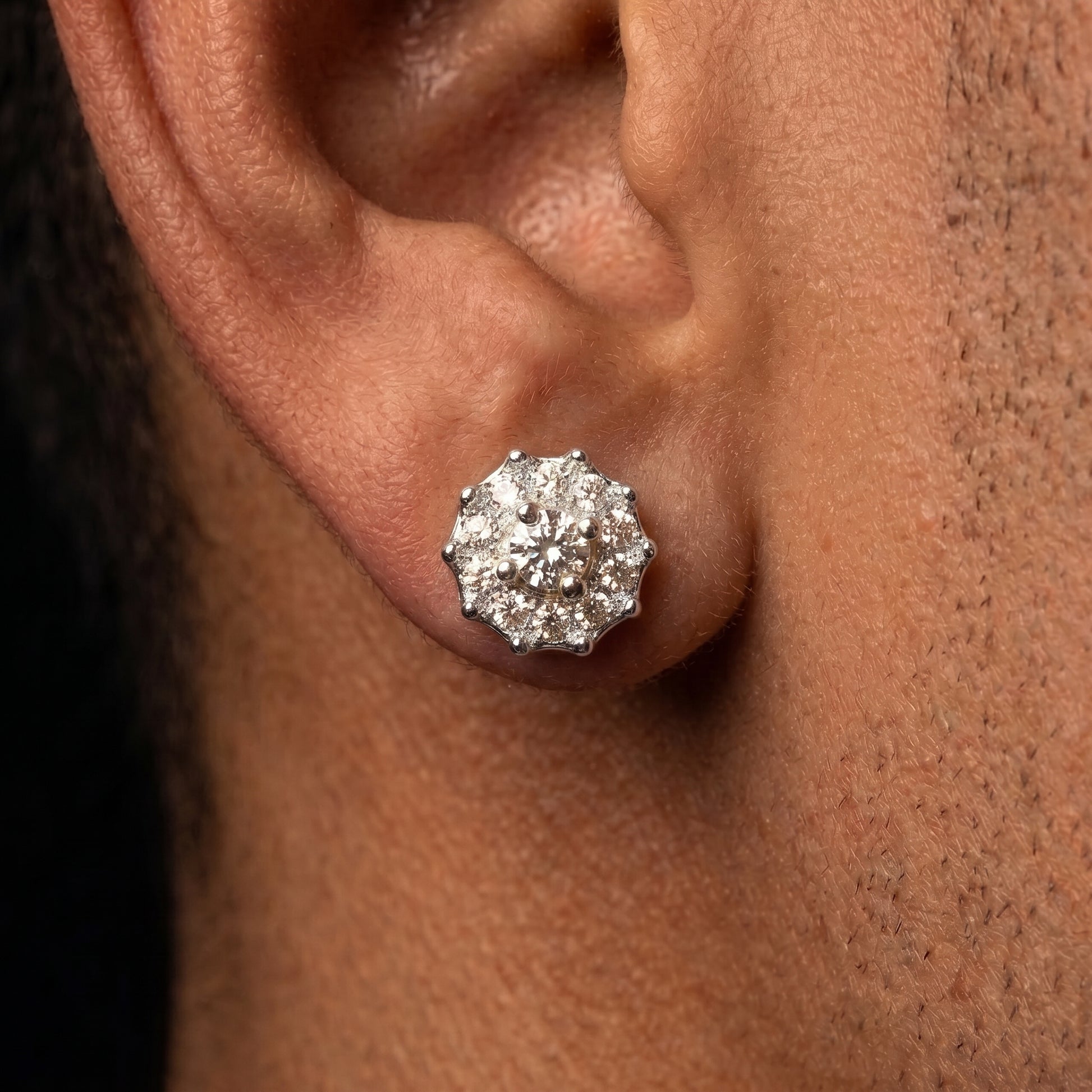 S925 Moissanite Double Layer Stud Earrings - Different Drips