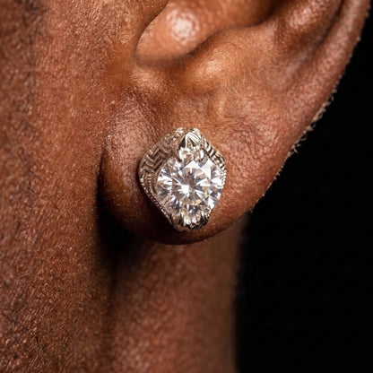 S925 Moissanite Diamond Snake Claw Stud Earrings - Different Drips
