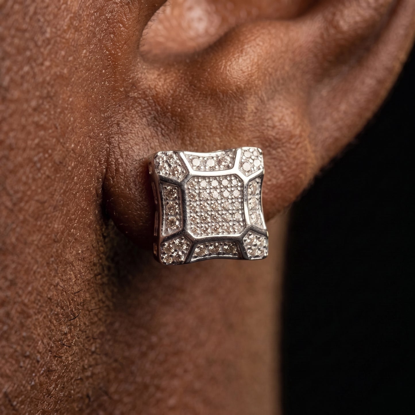 10mm Lava Square Cut Earrings - Different Drips
