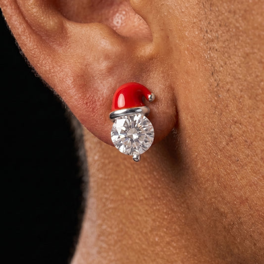 S925 Moissanite Diamond Santa Stud Earrings - Different Drips