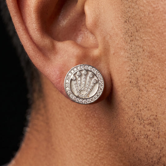 S925 Moissanite Crown Round Cut Stud Earrings - Different Drips