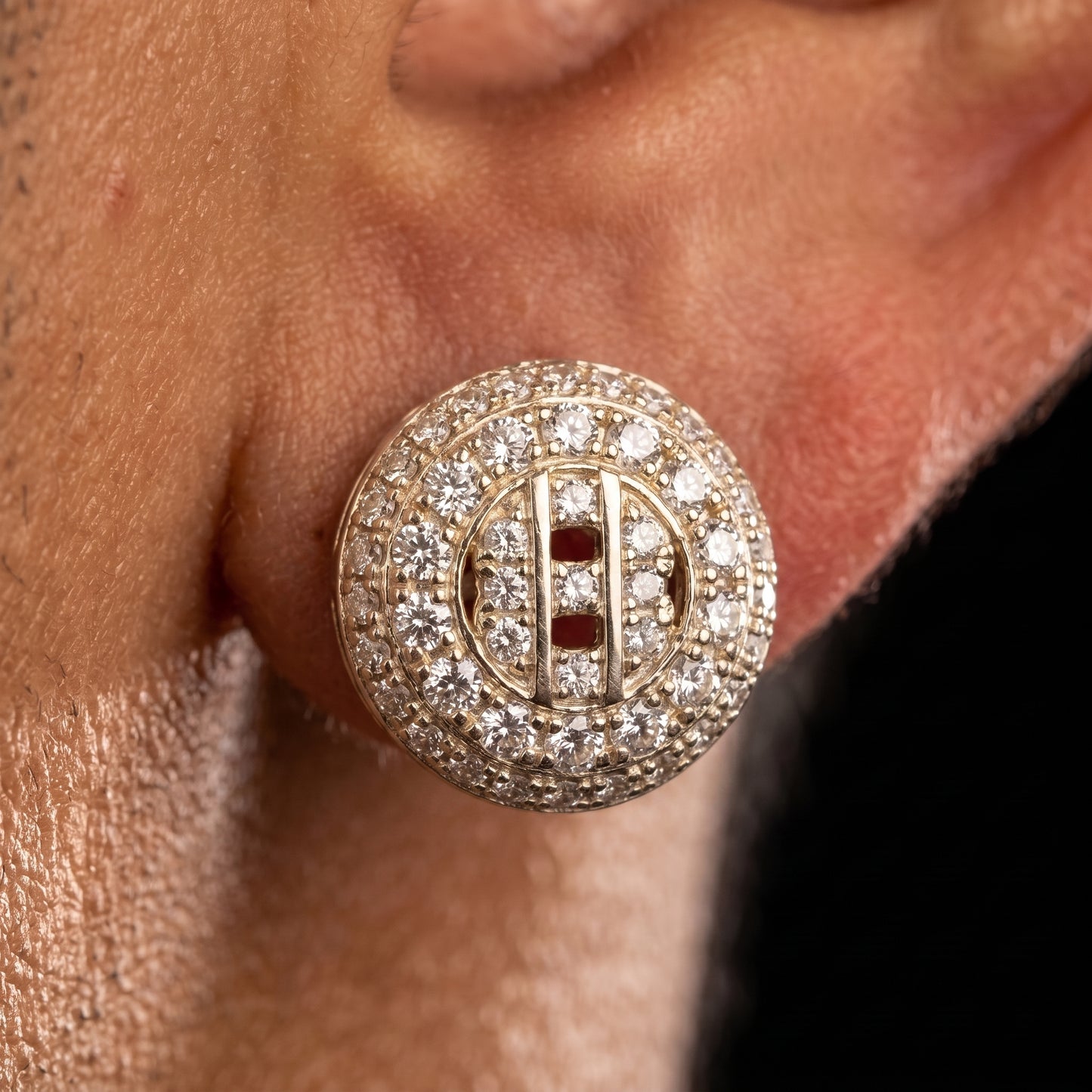 Dollar Sign Medallion Stud Earrings - Different Drips