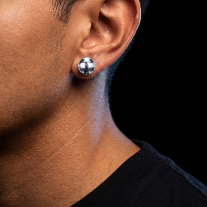 S925 Diamond Cut Ball Stud Earrings - Different Drips