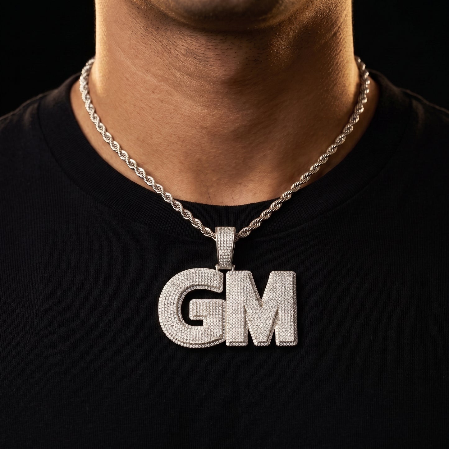 Layered Bold Custom Letter Pendant - Different Drips