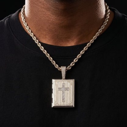 Holy Bible Book Custom Photo Pendant - Different Drips