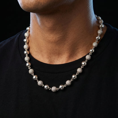 Iced Ball Bead Link Chain - Different Drips