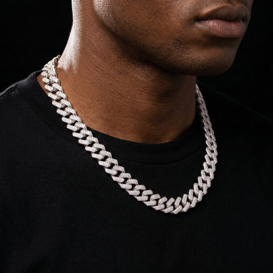 Iced Baguette Prong Cuban Chain